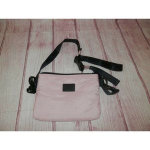 Victoria Secret Crossbody Purse Bag Pink & Black Adjustable Strap Poly NWOT 3649